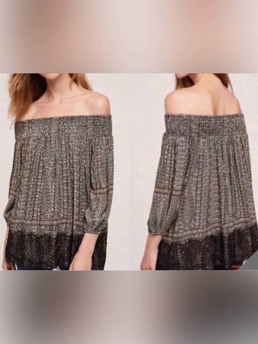 Anthropologie Vanessa Virginia Boho Off-the-Shoulder Top – Size XSmall